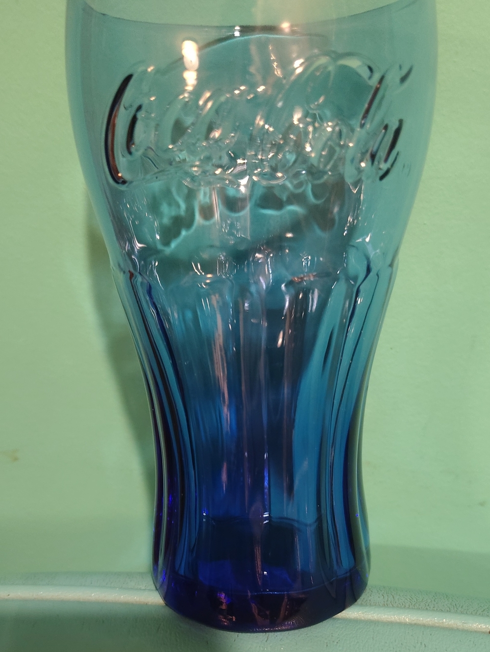 Coca Cola Colbalt Blue Glass Tumbler